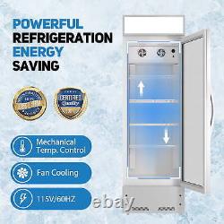 11 CF Commercial Glass Door Beverage Refrigerator Cooler Merchandiser Store Bar