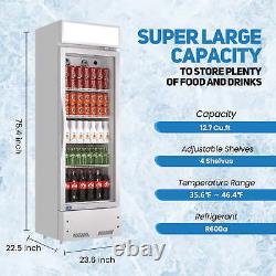 11 CF Commercial Glass Door Beverage Refrigerator Cooler Merchandiser Store Bar