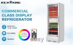 11 Cu. Ft Commercial Glass 1 Door Refrigerator Merchandiser Beverage Cooler Bars