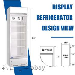 16.5Cu. Ft Commercial Glass Door Merchandiser Upright Refrigerator Display Cooler