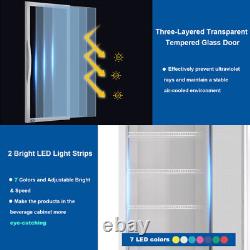 16.5Cu. Ft Commercial Glass Door Merchandiser Upright Refrigerator Display Cooler