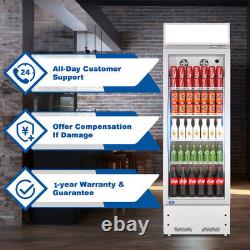 16.5Cu. Ft Commercial Glass Door Merchandiser Upright Refrigerator Display Cooler