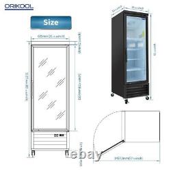 19.2 Cu. Ft Commercial Merchandiser Refrigerator Glass Door LED Freeze Storage