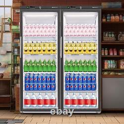 19 Cu. Ft Commercial Glass Door Merchandiser Beverage Refrigerator Display Cooler