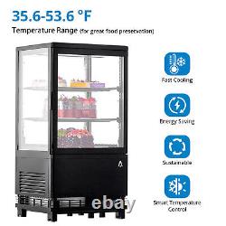 2.1 Cu. Ft Refrigerated Display Case Commercial Countertop Refrigerator with LED