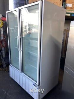 2 Glass Door Refrigerator Upright Reach In Merchandiser NSF Cooler 115V #9870