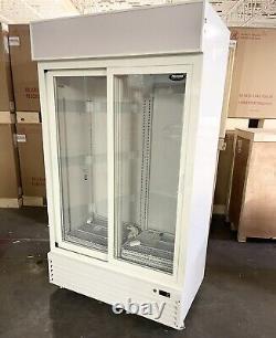 2 door refrigerator Glass Merchandiser Double Door Commercial Cooler Sliding