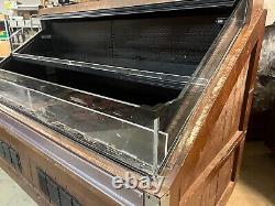 2017 JSI Merchandiser 77 x 38 Brown Cooler Refrigerated Slant Bin Display Case