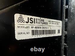 2017 JSI Merchandiser 77 x 38 Brown Cooler Refrigerated Slant Bin Display Case