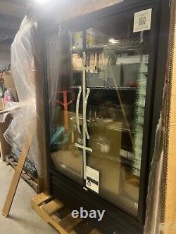 2022 True TVM-48SL-HC Glass 2 Door Commercial Refrigerator Cooler 10 Shelves