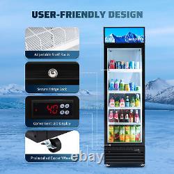 23 12.8 CF ETL Commercial Merchandiser Glass Door Cooler Display Refrigerator