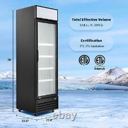 23 ETL Commercial Merchandiser Glass Door Cooler Display Refrigerator 12.8 CF