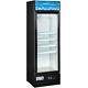 25 5/8 Black Swing Glass Door Merchandiser Refrigerator with LED Lighting