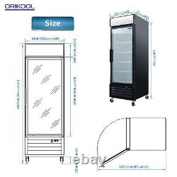 27'' Commercial Glass Door Freezer Merchandiser Frozen Display 19.2 Cu. Ft ETL