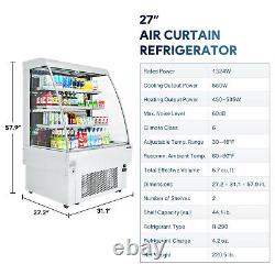27 Open-Air Refrigerator ETL Vertical Display Merchandiser Cooler 6.7 Cu. Ft