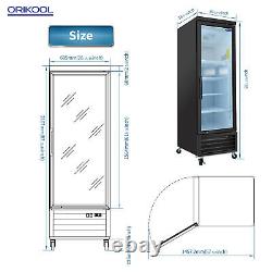 28'' Commercial Display Glass 1 Door Merchandiser Refrigerator with LED Lighting