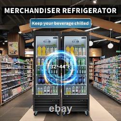 28'' Commercial Display Glass 1 Door Merchandiser Refrigerator with LED Lighting