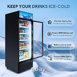 28 Commercial Merchandiser Glass Door Cooler ETL Display Refrigerator 22.4 CF