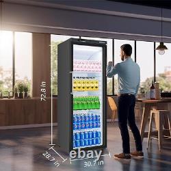 37'' Commercial Glass Door Merchandiser Beverage Refrigerator Display Cooler Bar