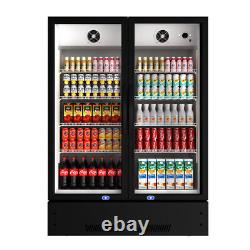 39 Commercial 2 Glass Doors Merchandiser Refrigerator Display Cooler 17.1 Cu. Ft