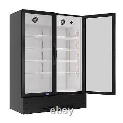 39 Commercial 2 Glass Doors Merchandiser Refrigerator Display Cooler 17.1 Cu. Ft