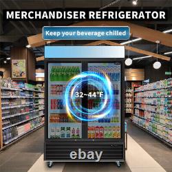 44.7 Cu. Ft 2-Door Commercial Refrigerator Display Merchandising Refrigeration