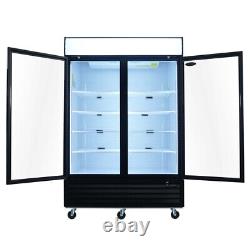 44.7 Cu. Ft 2-Door Commercial Refrigerator Display Merchandising Refrigeration