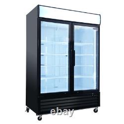 44.7 Cu. Ft 2-Door Commercial Refrigerator Display Merchandising Refrigeration