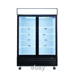 44.7 Cu. Ft 2-Door Commercial Refrigerator Display Merchandising Refrigeration