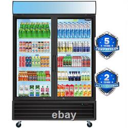 44.7 Cu. Ft 2-Door Commercial Refrigerator Display Merchandising Refrigeration