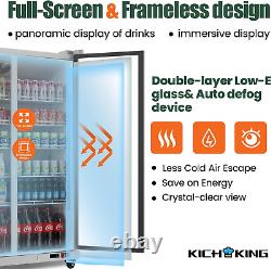 45 Commercial Refrigerator Beverage Cooler 2 Glass Door Full-Size Merchandiser