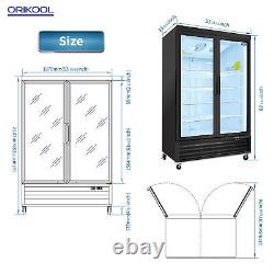 45 Cu. Ft Glass Door Commercial Display Refrigerator Merchandising Refrigeration