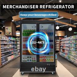 45 Cu. Ft Glass Door Commercial Display Refrigerator Merchandising Refrigeration