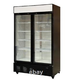 48 Commercial 2 Glass Door Merchandiser Beverage Refrigerator Display Cooler