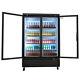 54'' Commercial Glass 2 Swing Door Merchandiser Refrigerator with LED Lighting