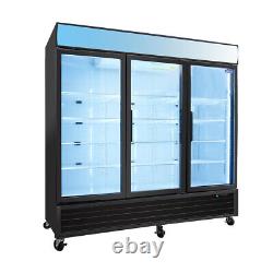 70 Cu. Ft Commercial Glass 3 Doors Merchandiser Refrigerator Display Cooler ETL