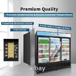 70 Cu. Ft Commercial Glass 3 Doors Merchandiser Refrigerator Display Cooler ETL