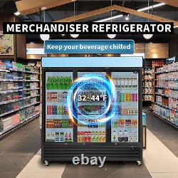 70 Cu. Ft Commercial Glass 3 Doors Merchandiser Refrigerator Display Cooler ETL