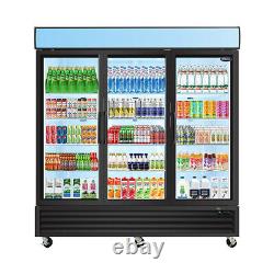 70 Cu. Ft Commercial Glass 3 Doors Merchandiser Refrigerator Display Cooler ETL