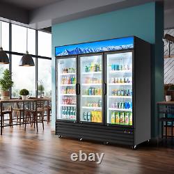 72 Commercial Merchandiser 3 Glass Door Cooler Display Refrigerator 72.4-CF ETL