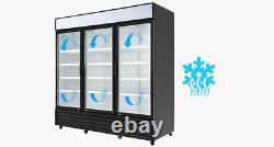 72 Commercial Merchandiser 3 Glass Door Cooler Display Refrigerator 72.4-CF ETL