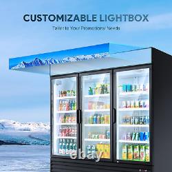 72 ETL Commercial Merchandiser 3 Glass Door Cooler Display Refrigerator 72.4 CF