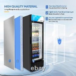 8.1Cu. Ft Commercial Glass Door Merchandiser Beverage Refrigerator Display Cooler