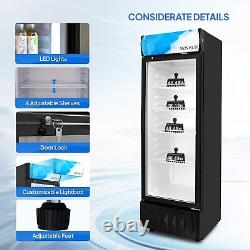 8.1Cu. Ft Commercial Glass Door Merchandiser Beverage Refrigerator Display Cooler