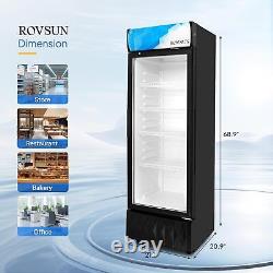 8.1Cu. Ft Commercial Glass Door Merchandiser Beverage Refrigerator Display Cooler