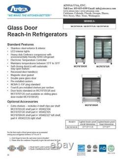 Atosa MCF8709GR, 2 GLASS SLIDING Door Cooler WITH 5 YEARS PARTS & LABOR