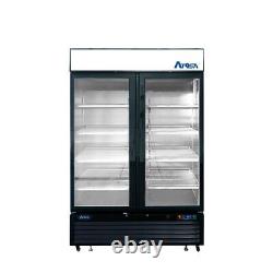 Atosa MCF8723GR 54 Two Section Two Glass Door Refrigerator Merchandiser Cooler