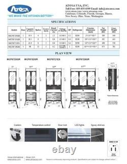 Atosa MCF8724GR, 3 GLASS Door REFRIGERATOR