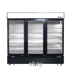 Atosa MCF8724GR 81 Three Section Glass Door Refrigerator Merchandiser Cooler