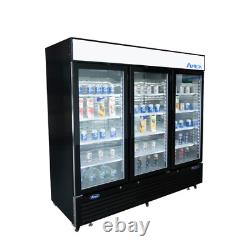 Atosa MCF8724GR 81 Three Section Glass Door Refrigerator Merchandiser Cooler